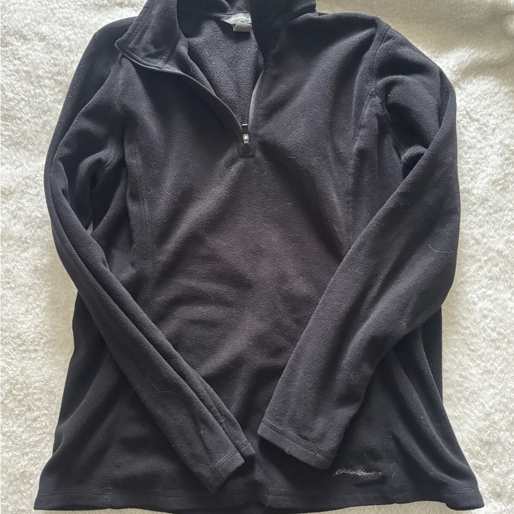 Black Quarter-Zip Pullover